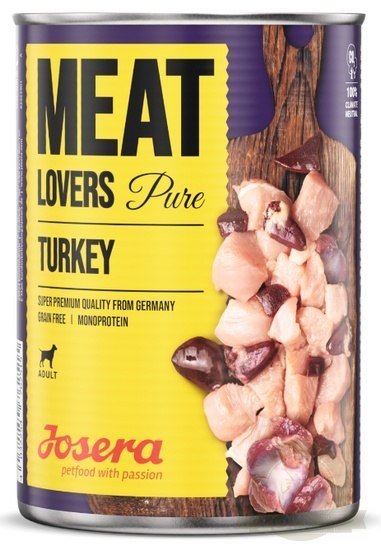 Josera Meat Lovers Pure Indyk puszka 400g Josera Meat Lovers Pure Indyk puszka 400g