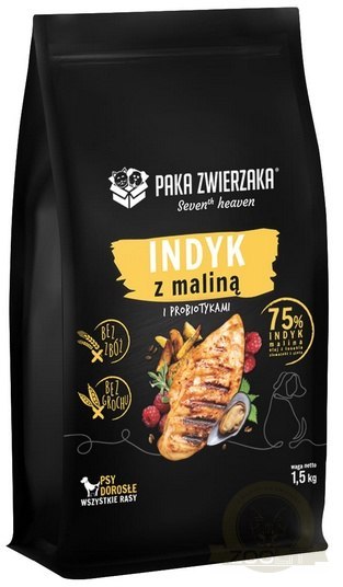 Paka Zwierzaka Seventh Heaven Indyk z maliną 1,5kg Paka Zwierzaka Seventh Heaven Indyk z maliną 1,5kg