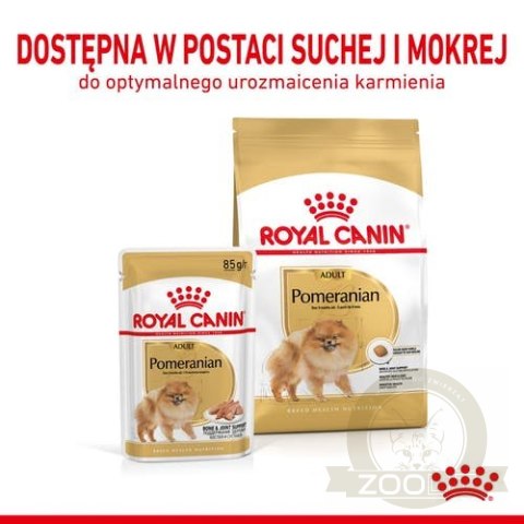 Royal Canin Pomeranian Adult karma mokra dla psów dorosłych rasy szpic miniaturowy, pasztet saszetka 85g Royal Canin Pomeranian Adult karma mokra dla psów dorosłych rasy szpic miniaturowy, pasztet saszetka 85g