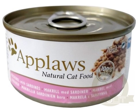 Applaws puszka dla kota Makrela i Sardynki 70g Applaws puszka dla kota Makrela i Sardynki 70g