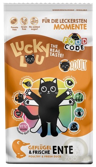 Lucky Lou Food Code Lifestage Adult Drób & Kaczka 340g Lucky Lou Food Code Lifestage Adult Drób & Kaczka 340g