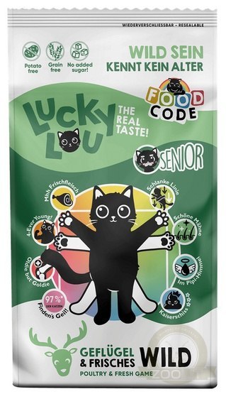 Lucky Lou Food Code Lifestage Senior Drób & Dziczyzna 340g Lucky Lou Food Code Lifestage Senior Drób & Dziczyzna 340g