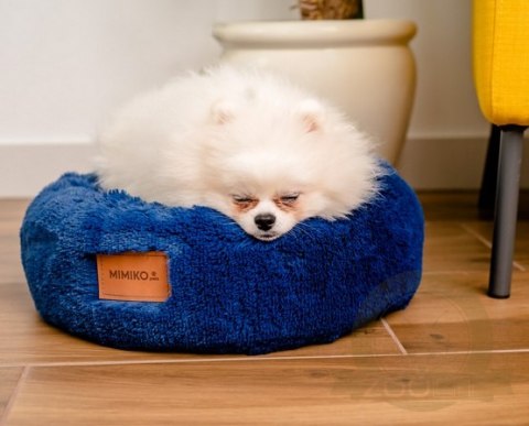 MIMIKO Pets Legowisko Shaggy okrągłe M 45cm chabrowe MIMIKO Pets Legowisko Shaggy okrągłe M 45cm chabrowe