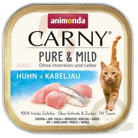 Animonda Carny Pure & Mild Kurczak + Dorsz tacka 100g Animonda Carny Pure & Mild Kurczak + Dorsz tacka 100g
