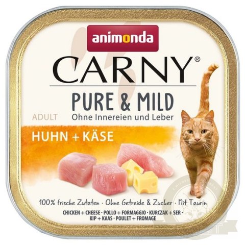 Animonda Carny Pure & Mild Kurczak + Ser tacka 100g Animonda Carny Pure & Mild Kurczak + Ser tacka 100g