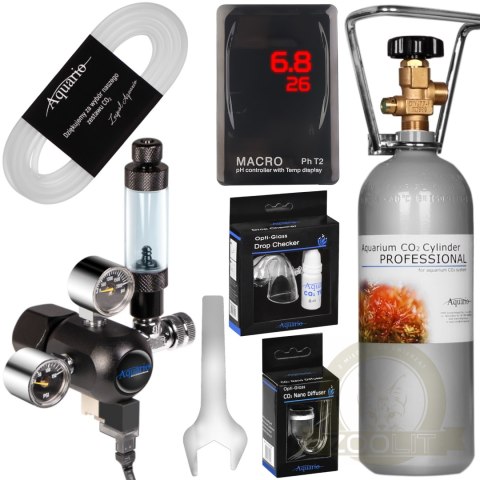 Aquario Exclusive 2.0 - zestaw CO2 z elektrozaworem i komputerem pH + butla 2l Aquario Exclusive 2.0 - zestaw CO2 z elektrozaworem i komputerem pH + butla 2l
