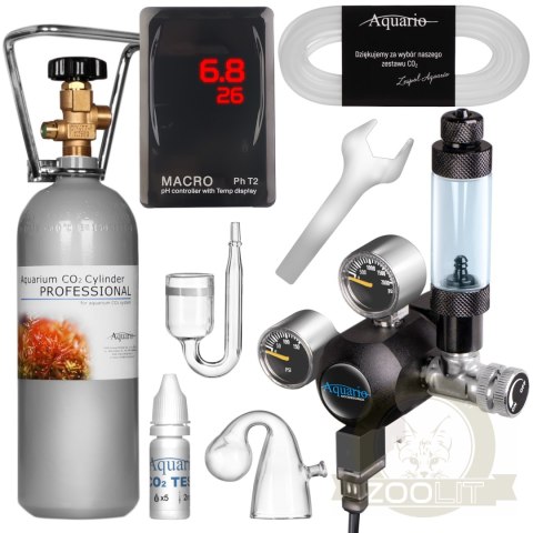 Aquario Exclusive 2.0 - zestaw CO2 z elektrozaworem i komputerem pH + butla 2l Aquario Exclusive 2.0 - zestaw CO2 z elektrozaworem i komputerem pH + butla 2l