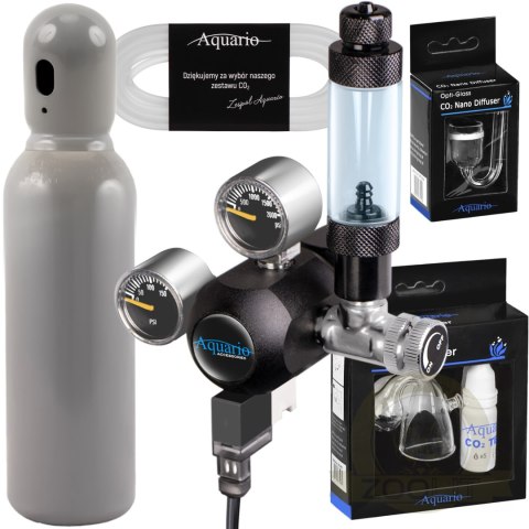 Aquario Professional 2.0 - zestaw CO2 z elektrozaworem + butla 8l Aquario Professional 2.0 - zestaw CO2 z elektrozaworem + butla 8l