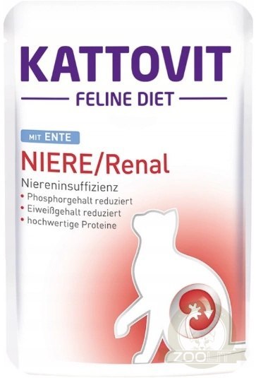 Kattovit Feline Diet Niere/Renal kaczka saszetka 85g