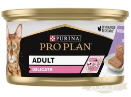 Purina Pro Plan Cat Delicate indyk mus puszka 85g