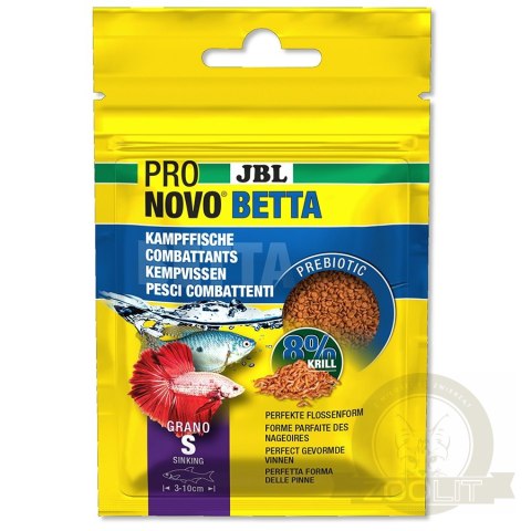 JBL Pronovo Betta Grano S 20ml - pokarm dla bojowników w granulacie JBL Pronovo Betta Grano S 20ml - pokarm dla bojowników w granulacie