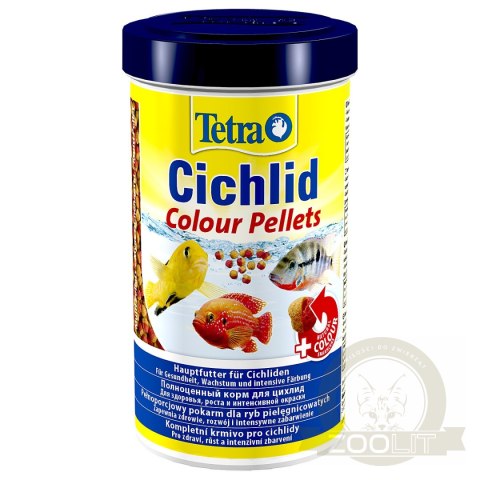 Tetra Cichlid Colour Pellets 500ml - pokarm poprawiający wybarwienie ryb Tetra Cichlid Colour Pellets 500ml - pokarm poprawiający wybarwienie ryb