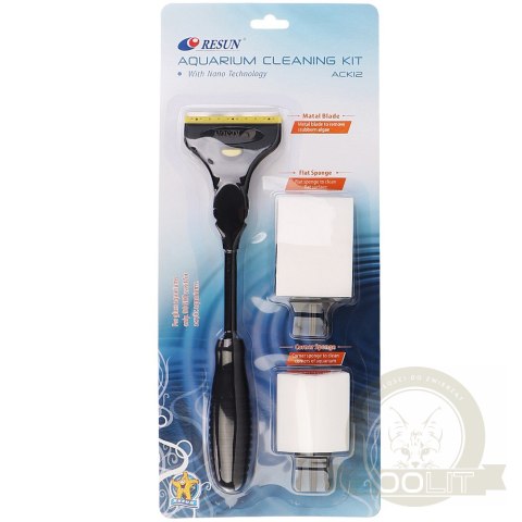 Resun Aqua Clean Kit 30cm - czyścik gąbkowy i skrobak 3w1 Resun Aqua Clean Kit 30cm - czyścik gąbkowy i skrobak 3w1
