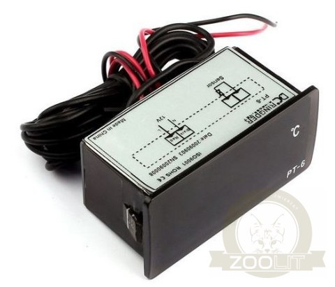 Ringder PT-6 Termometr cyfrowy czerwony 12V