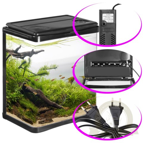 Kruger Meier Arona Aquarium 3l - akwarium zestaw czarny Kruger Meier Arona Aquarium 3l - akwarium zestaw czarny