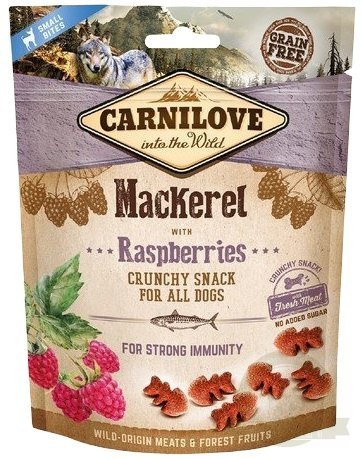 Carnilove Dog Snack Fresh Crunchy Mackerel+Raspberries 200g Carnilove Dog Snack Fresh Crunchy Mackerel+Raspberries 200g