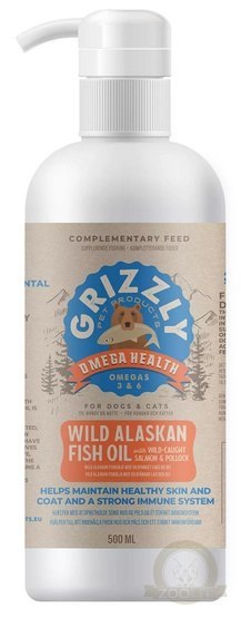 Grizzly Omega Health - olej z dzikiego łososia 500ml