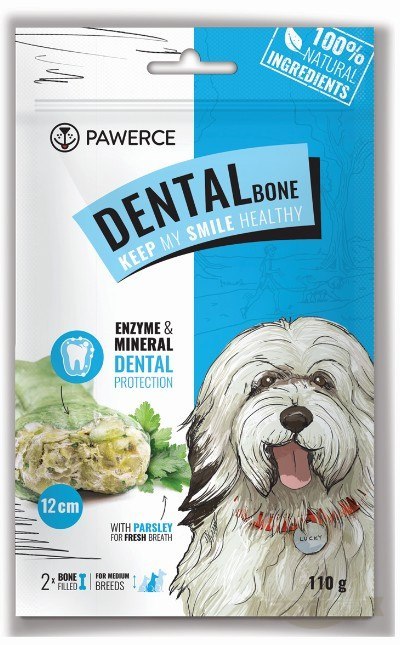 Pawerce Dental Bone Medium Breeds 2szt/op 110g/12cm Pawerce Dental Bone Medium Breeds 2szt/op 110g/12cm
