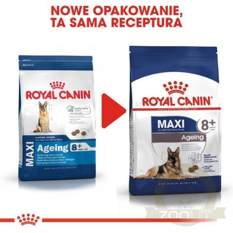 Royal Canin Maxi Ageing 8+ karma sucha dla psów dojrzałych, po 8 roku życia, ras dużych 15kg Royal Canin Maxi Ageing 8+ karma sucha dla psów dojrzałych, po 8 roku życia, ras dużych 15kg