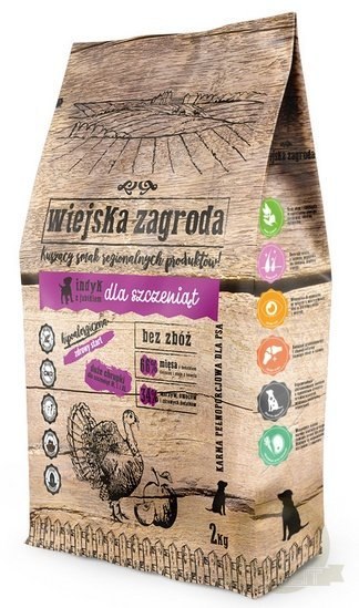 Wiejska Zagroda Indyk z jabłkiem Puppy 2kg Wiejska Zagroda Indyk z jabłkiem Puppy 2kg