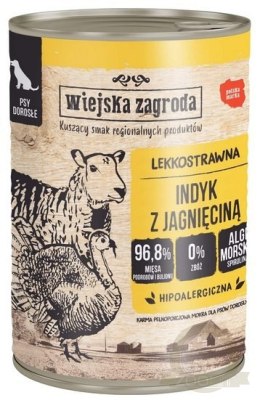 Wiejska Zagroda Indyk z jagnięciną puszka 400g