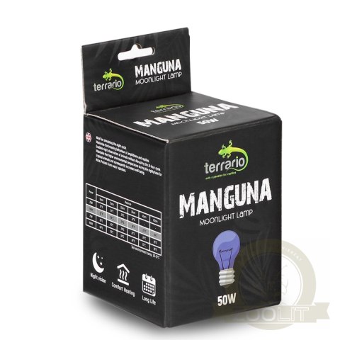 Terrario Manguna Moonlight Lamp - żarówka nocna 50W Terrario Manguna Moonlight Lamp - żarówka nocna 50W