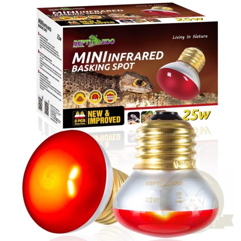 Repti-Zoo Mini Infrared Spot 25W NANO - żarówka grzewcza 2 sztuki Repti-Zoo Mini Infrared Spot 25W NANO - żarówka grzewcza 2 sztuki