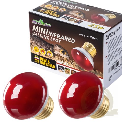 Repti-Zoo Mini Infrared Spot 25W NANO - żarówka grzewcza 2 sztuki Repti-Zoo Mini Infrared Spot 25W NANO - żarówka grzewcza 2 sztuki