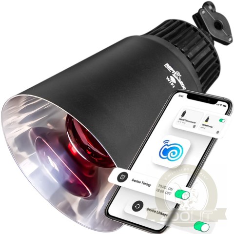 Repti-Zoo Smart Wi-Fi Deep Lamp - lampa na żarówki grzewcze Wi-Fi Repti-Zoo Smart Wi-Fi Deep Lamp - lampa na żarówki grzewcze Wi-Fi