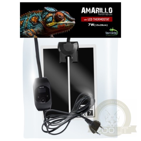 Terrario Amarillo 7W - mata grzewcza z termostatem LCD Terrario Amarillo 7W - mata grzewcza z termostatem LCD
