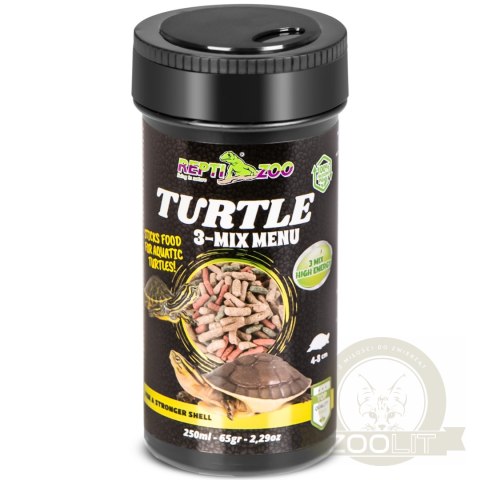 Repti-Zoo Turtle 3-Mix Menu 250ml - pokarm z czosnkiem dla żółwi wodnolądowych