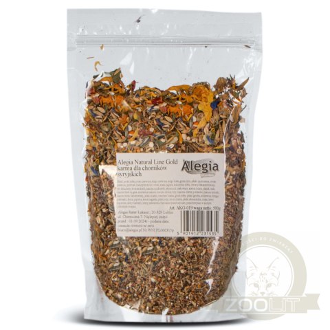 Alegia Natural Line Gold - karma dla chomików syryjskich 500g Alegia Natural Line Gold - karma dla chomików syryjskich 500g