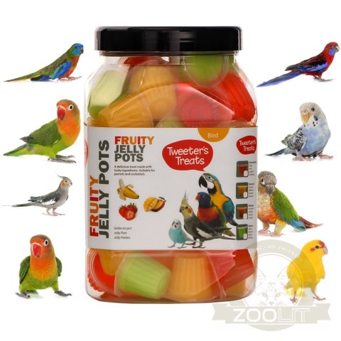 HappyPet Tweeter's Treats Fruity Jelly Pots 60 sztuk - mix smaków HappyPet Tweeter's Treats Fruity Jelly Pots 60 sztuk - mix smaków