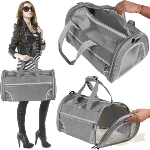 Furrever Friends Fluffy Bag Gray - transporter dla kota i psa