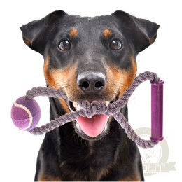 HappyPet Knots Tennis Ball - piłka tenisowa z plecionym sznurem