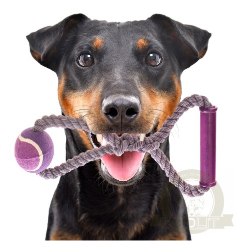 HappyPet Knots Tennis Ball - piłka tenisowa z plecionym sznurem HappyPet Knots Tennis Ball - piłka tenisowa z plecionym sznurem