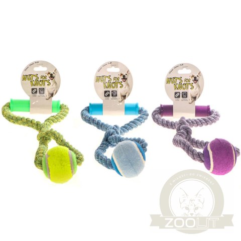 HappyPet Knots Tennis Ball - piłka tenisowa z plecionym sznurem HappyPet Knots Tennis Ball - piłka tenisowa z plecionym sznurem