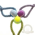 HappyPet Knots Tennis Ball - piłka tenisowa z plecionym sznurem