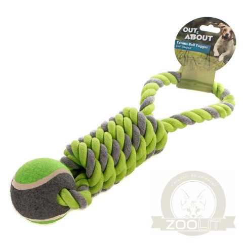 HappyPet Tennis Ball Tugger - piłka tenisowa z sznurem HappyPet Tennis Ball Tugger - piłka tenisowa z sznurem