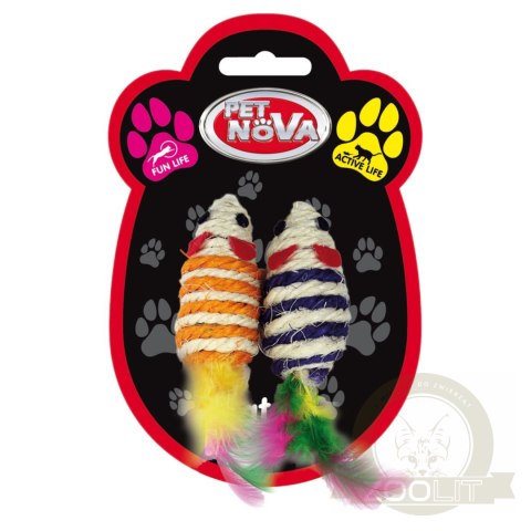 Pet Nova zabawka dla kota - myszki 7x3cm 2szt. Pet Nova zabawka dla kota - myszki 7x3cm 2szt.
