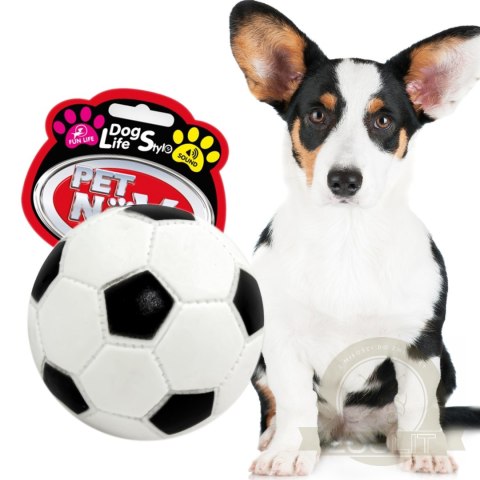 Pet Nova zabawka gumowa - piłka futbolowa 7cm Pet Nova zabawka gumowa - piłka futbolowa 7cm