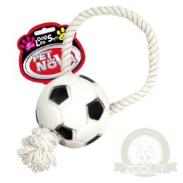 Pet Nova zabawka gumowa - piłka futbolowa na sznurku 26cm