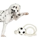 Pet Nova zabawka gumowa - piłka futbolowa na sznurku 26cm