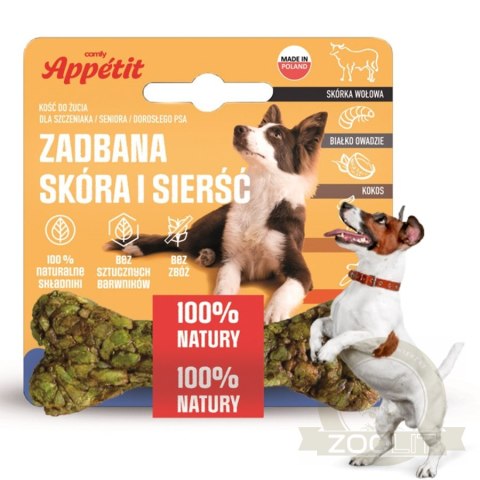 Comfy Appetit - kość dla psa skóra i sierść 10cm 35g Comfy Appetit - kość dla psa skóra i sierść 10cm 35g
