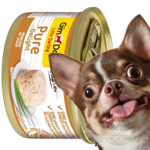 Gimdog Pure Delight 85g - karma dla małych psów kurczak w galarecie Gimdog Pure Delight 85g - karma dla małych psów kurczak w galarecie