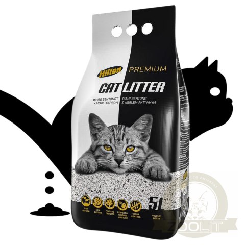 Hilton Cat Litter Carbon - żwirek bentonitowy z węglem dla kota 5l Hilton Cat Litter Carbon - żwirek bentonitowy z węglem dla kota 5l