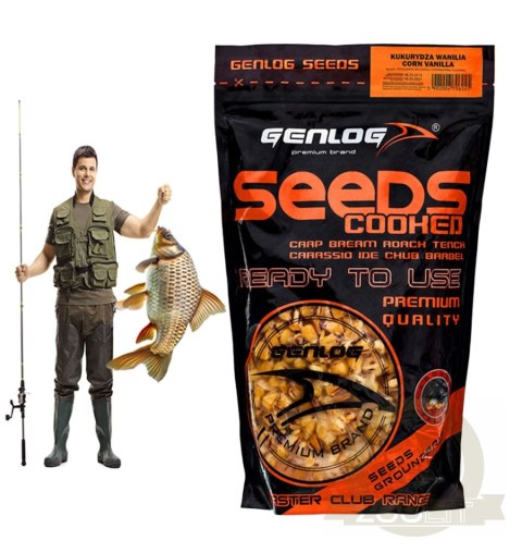 Genlog Cooked Seeds - ziarna wędkarskie, kukurydza wanilia 1l Genlog Cooked Seeds - ziarna wędkarskie, kukurydza wanilia 1l