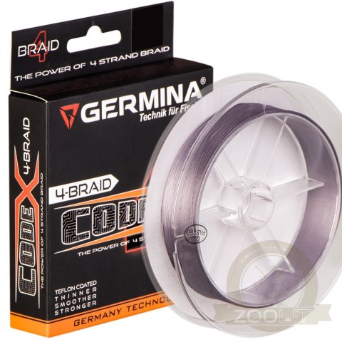 Germina 4-BRAID CODE 0,18mm GRAY - plecionka wędkarska 150m Germina 4-BRAID CODE 0,18mm GRAY - plecionka wędkarska 150m