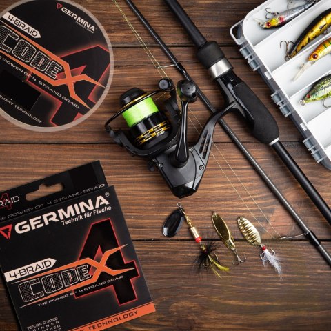Germina 4-BRAID CODE 0,18mm GRAY - plecionka wędkarska 150m Germina 4-BRAID CODE 0,18mm GRAY - plecionka wędkarska 150m