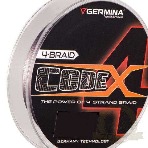 Germina 4-BRAID CODE 0,18mm GRAY - plecionka wędkarska 150m Germina 4-BRAID CODE 0,18mm GRAY - plecionka wędkarska 150m
